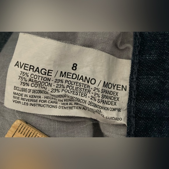 Ladies Size 8 Average Jean Star Dark Denim Jeans - Picture 3 of 16